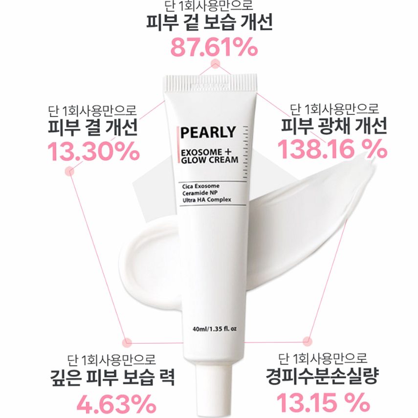 펄리 엑소좀 피부과재생크림 수분 보습 시카 히알루론산 물광크림 40ml, 1개